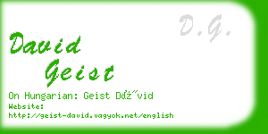 david geist business card